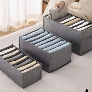 1pc Grey Clothes Storage Box, Minimalist Polyamide Clothes Storage Box For Home